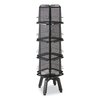 Safco Onyx Mesh Rotating Magazine Display, 16 Compartments, 18.27w x 18.27d x 58.55h, Black 5580BL